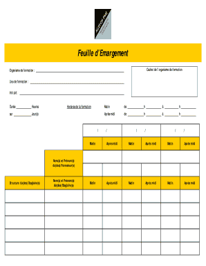 Feuille d’Emargement