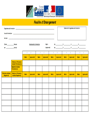 Feuille d’Emargement