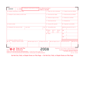 Form W-2 (2008)