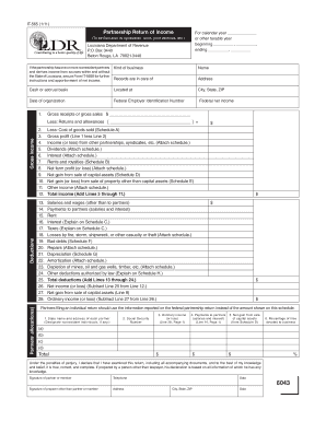 Louisiana Partnership Return of Income