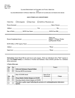 Illinois Adult Substance Abuse Screen