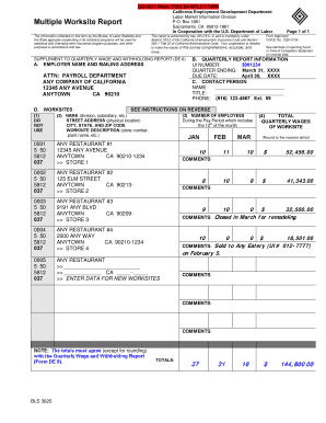 California Multiple Worksite Report
