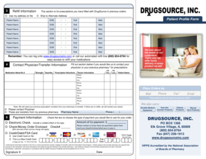DrugSource Patient Profile Form