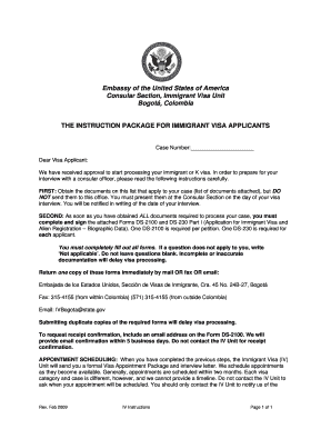 US Immigrant Visa Application Instructions