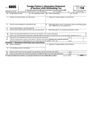 Form 8805 Foreign Partner's Information Statement