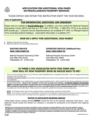 US Passport Additional Visa Pages Application
