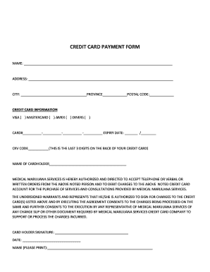 Credit Card Payment Form