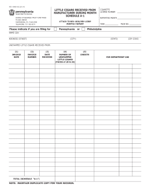 Pennsylvania Little Cigars Tax Report
