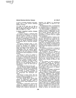 IRS Cafeteria Plan Election Change Rules
