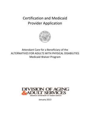 AAPD Medicaid Provider Application