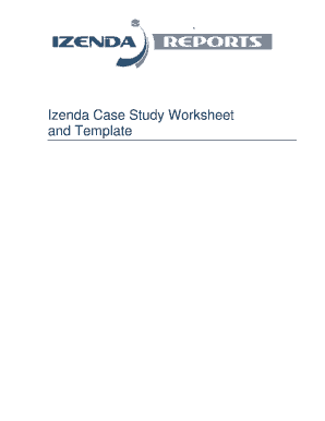 Izenda Case Study Worksheet and Template