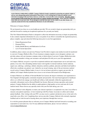 Compass Medical New Patient Registration Form