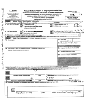 Form 5500 Annual Return/Report of Employee Benefit Plan