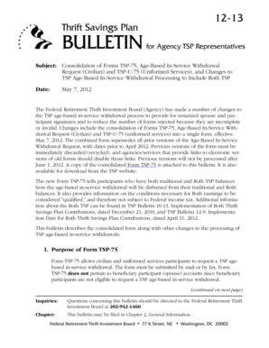 TSP-75 Age-Based In-Service Withdrawal Request