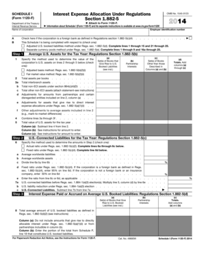Schedule I Form 1120-F
