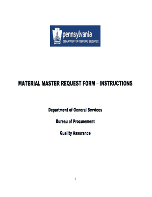 Material Master Request Form