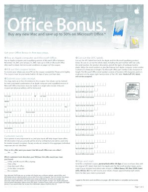 Apple Microsoft Office Rebate Form
