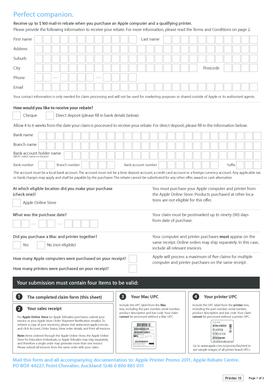 Apple Printer Rebate Form