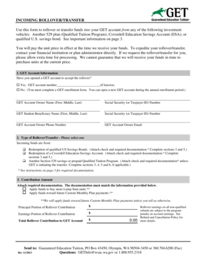 Washington GET Incoming Rollover/Transfer Form