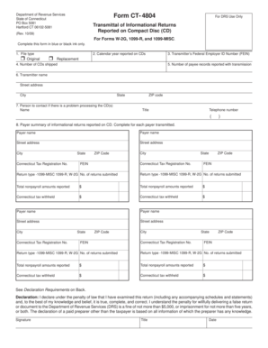 Connecticut Form CT-4804