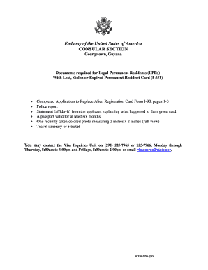 USCIS Form I-90 Application to Replace Permanent Resident Card