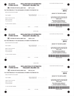 Delaware Fiduciary Income Tax Form 400-ES