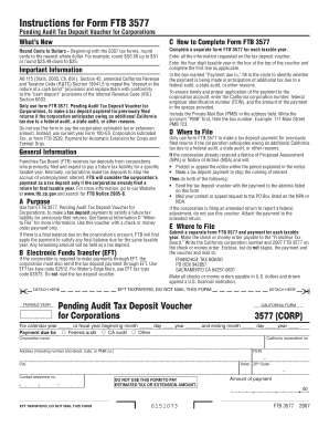 California Form FTB 3577