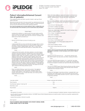 iPLEDGE Informed Consent Form