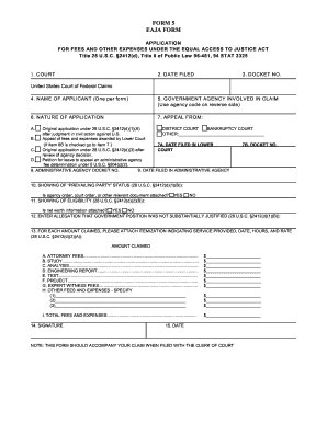 EAJA Application for Fees and Expenses