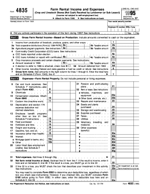 Form 4835 Farm Rental Income and Expenses