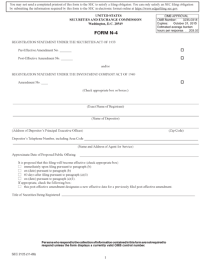 Form N-4 Registration Statement