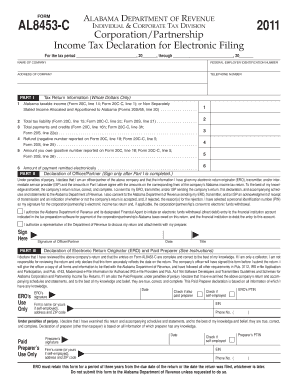 Alabama Corporation Partnership Income Tax Declaration