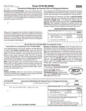 Connecticut Withholding Tax Payment Form for Nonpayroll Amounts