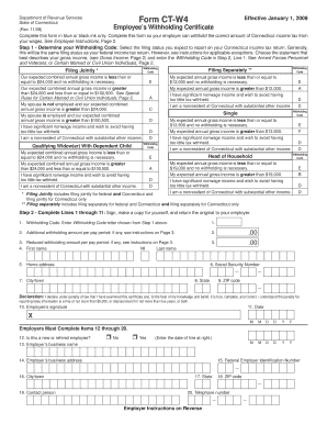 Connecticut Employee’s Withholding Certificate