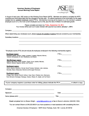 American Society of Employers Annual Working Force Report