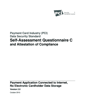 PCI DSS SAQ C Attestation of Compliance