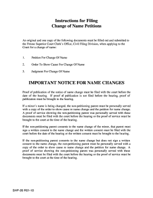 California Name Change Petition