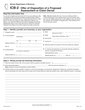 Illinois ICB-2 Offer of Disposition