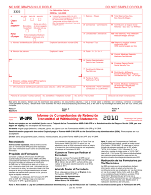 Form W-3PR Transmittal of Withholding Statements