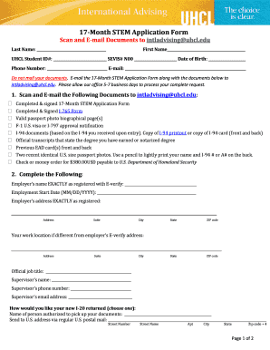 17-Month STEM Application Form