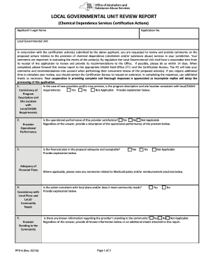 Local Governmental Unit Review Report