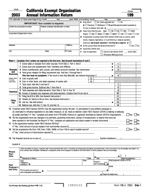 California Exempt Organization Annual Information Return