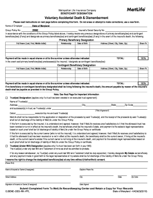 Beneficiary Designation Form