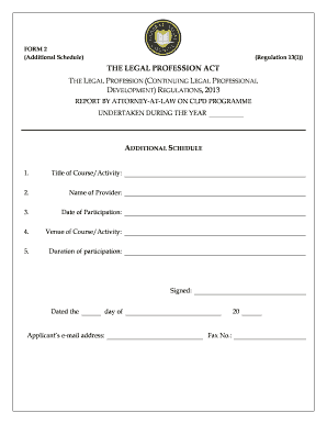 Legal Profession Continuing Professional Development Report
