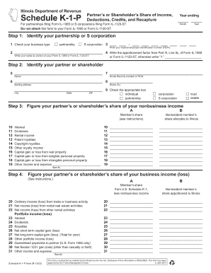 Illinois Schedule K-1-P Form
