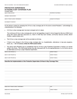 California Protective Supervision 24-Hour Coverage Plan