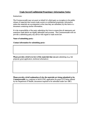 Trade Secret Confidential Proprietary Information Notice
