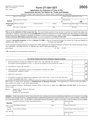 Connecticut Form CT-1041 EXT 2005