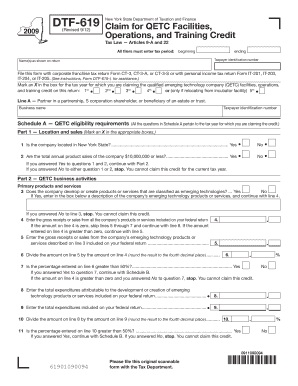 New York QETC Facilities Operations and Training Credit Form