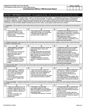 Commissioned Officers' Effectiveness Report